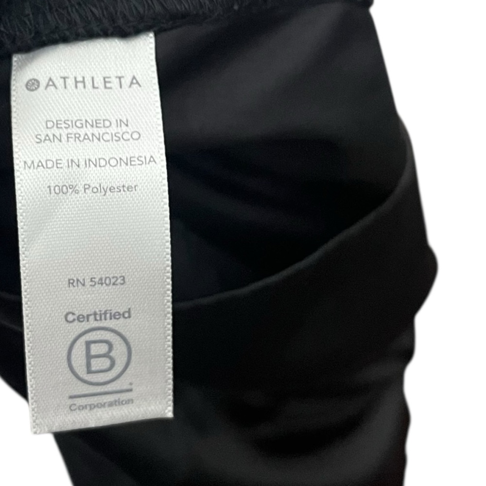 Athleta Radiant Joggers Women’s Size 16 Black Tapered Zip Ankle Sporty Luxe - Picture 13 of 14